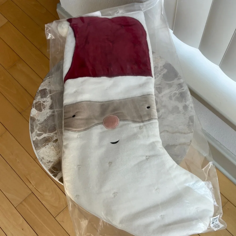 Crate&kids Wonderland Velvet Light Santa Kids Christmas Stocking